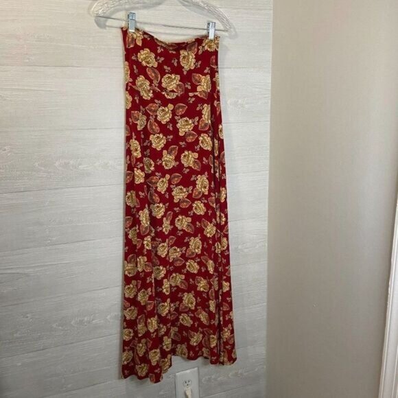 lularoe Women's‎ Floral Foldable High Waist Floor Length Maxi Skirt - Picture 5 of 5